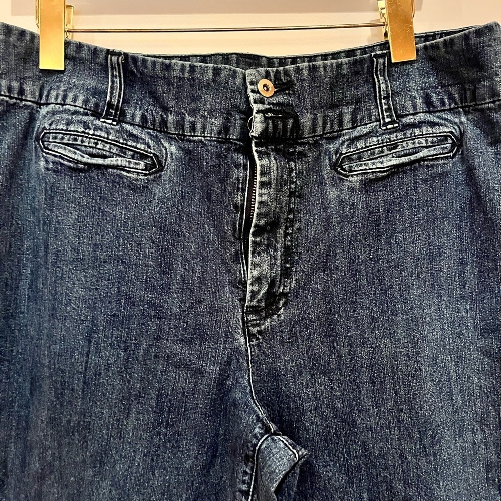 Vintage laura ashley wide leg jeans size 16 - Picture 2 of 4